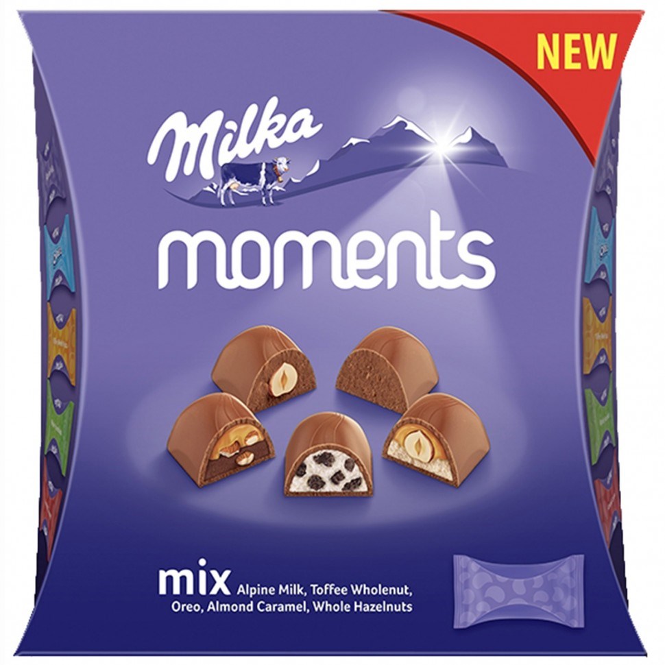 Шоколадные конфеты Милка moments мини микс 97гр