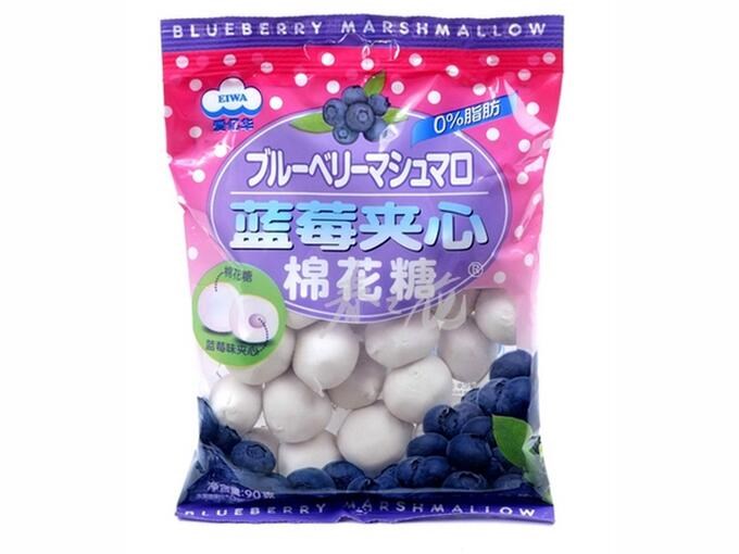 Eiwa Blueberry Marshmellow зефир с голубичной начинкой 90 гр - фото 34566