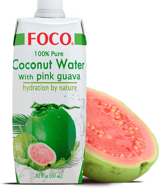 FOCO Coconut Water With Pink Guava кокосовая вода с гуавой 330 мл 89103 - фото 34718