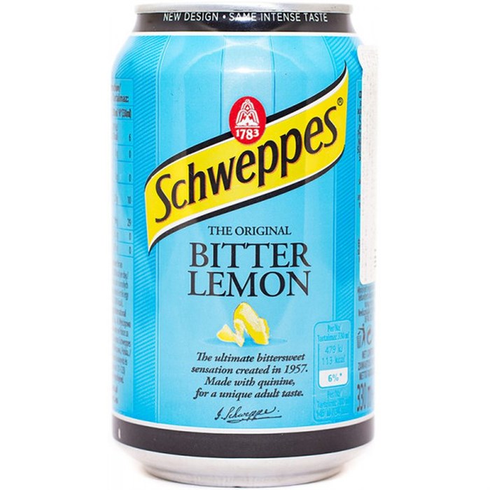 Schweppes Bitter Lemon напиток газированный 355 мл - фото 34758