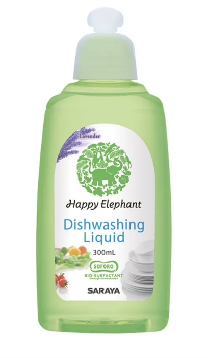 Happy Elephant Средство для мытья посуды овощей и фруктов с лавандой 300 мл - фото 34981
