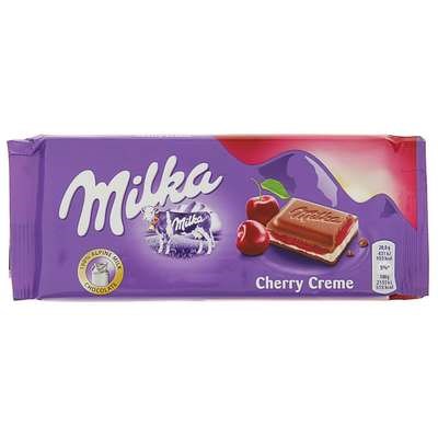 Milka Cherry Cream шоколадная плитка с вишневым кремом 100 гр 098544 - фото 35034