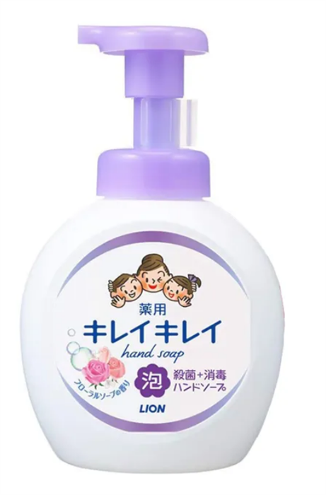 LION Kirei Kirei Жидкое антибактериальное пенящееся мыло для рук с цветочным ароматом 250 мл - фото 35041