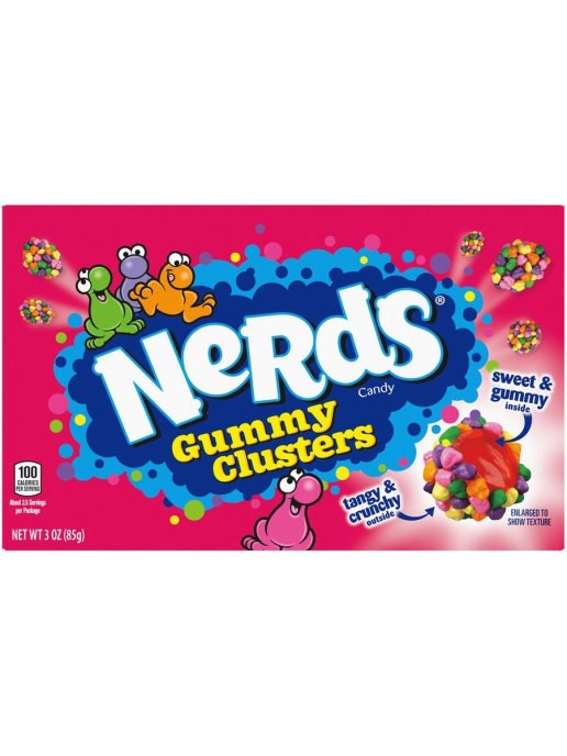 Wonka Nerds Gummy Clusters конфеты желе в обсыпке кислые 85 гр - фото 35058