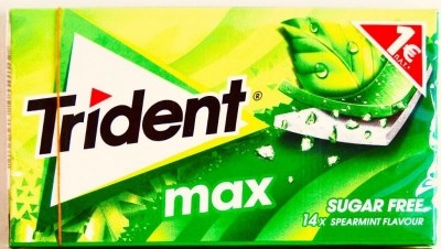 Trident Max Spearmint жевательная резинка, мята 27 гр 90237 - фото 35122