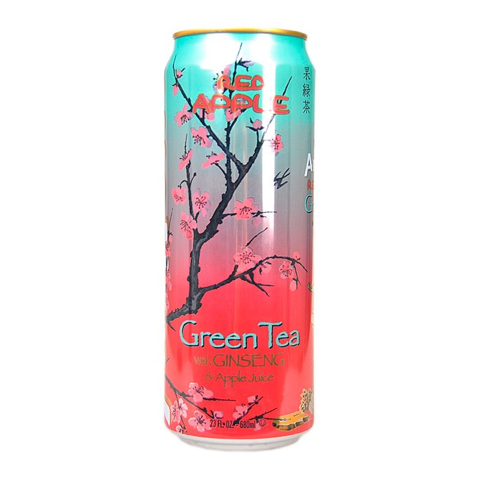 Arizona red apple green tea напиток чайный негазированный зеленое яблоко 680 мл 722395 - фото 35199