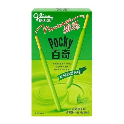 Glico Pocky GreenTea палочки со вкусом зеленого чая 48 гр - фото 35359
