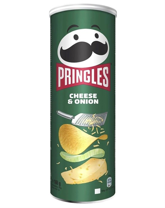 Pringles Cheese&Onion чипсы сыр/лук 165 гр - фото 35526