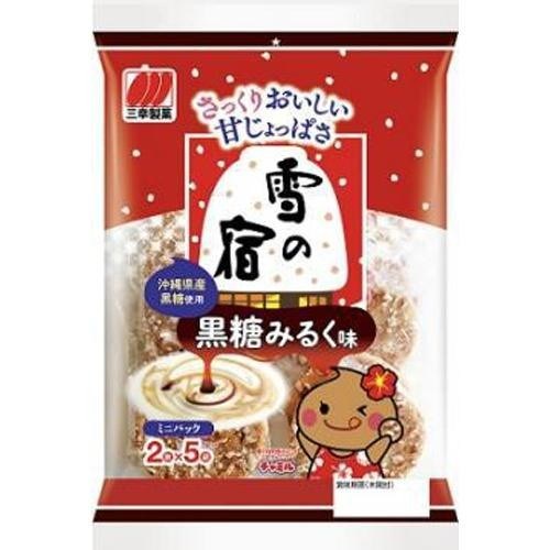 Sanko Seika японский рисовый снэк сэмбэй какао с молоком и топленым коричневым сахаром 52,2 гр - фото 35561