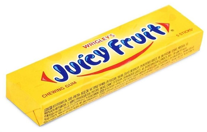 Juicy Fruit Gum жевательная резинка со вкусом мультифрукт 5 стиков - фото 35592