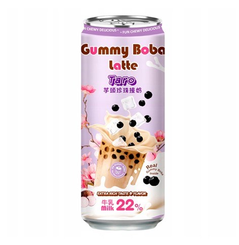 O's Bubble Gummy Boba Latte Taro напиток 470 мл - фото 35661