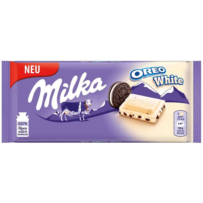 Milka Oreo white шоколадная плитка 100 гр - фото 35666