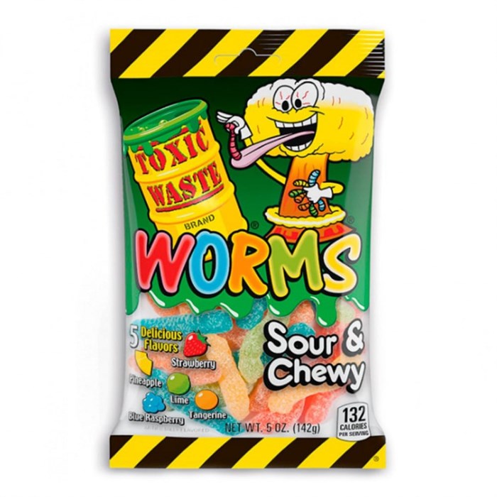 Toxic Waste Worms жев. мармелад кислый 142 гр - фото 35730