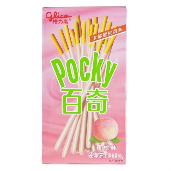 Glico Pocky хлебные палочки со вкусом персика 55 гр - фото 35758
