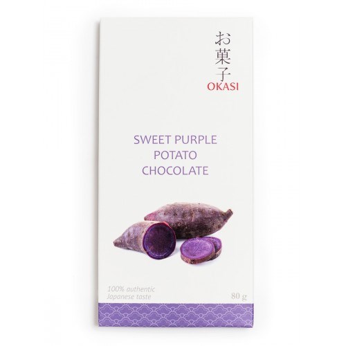 Okasi шоколад фиолетовый с бататом 80 гр - фото 35769