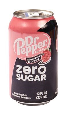 Dr.Pepper Strawberry Cream Zero газированный напиток 355 мл - фото 35832