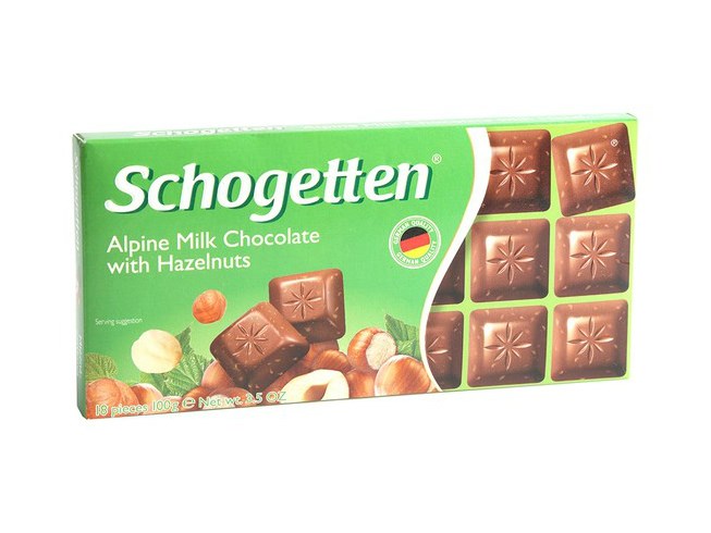 Schogetten Milk Chocolate With Hazelnuts молочн.шокол. и лесной орех 100 гр - фото 36394