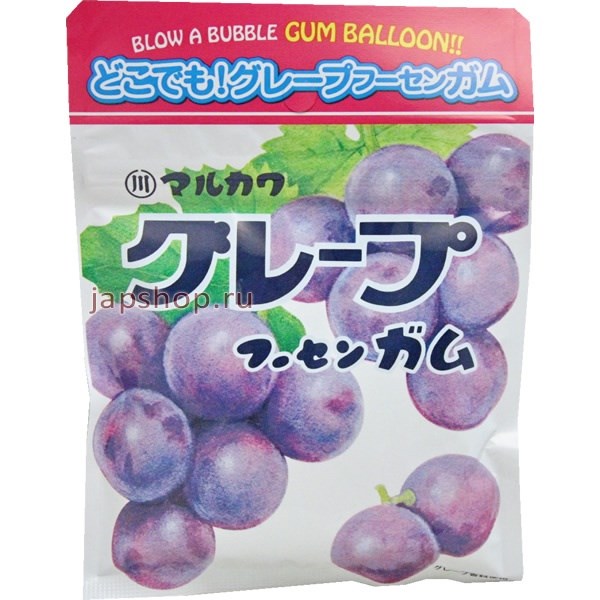 Marukawa Grape жевательная резинка со вкусом винограда 47 гр - фото 36398