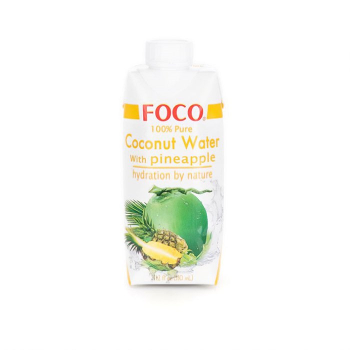 FOCO Coconut Water With Pineapple кокосовая вода с ананасом 500 мл 94088 - фото 36438