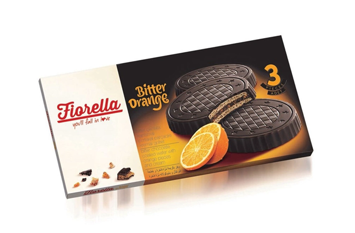 Fiorella Bitter Choc Wafer with Orange вафли в темном шоколаде с апельсиновой начинкой 60 гр 94247 - фото 36487