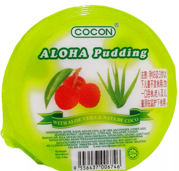 COCON ALOHA Пудинг фруктовый Личи с алоэ-вера 192 гр - фото 36596