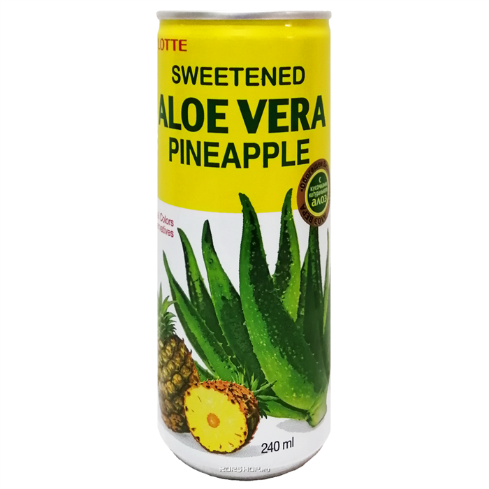 Lotte Aloe Vera напиток алоэ вера со вкусом ананаса 240 мл 94684 - фото 36619