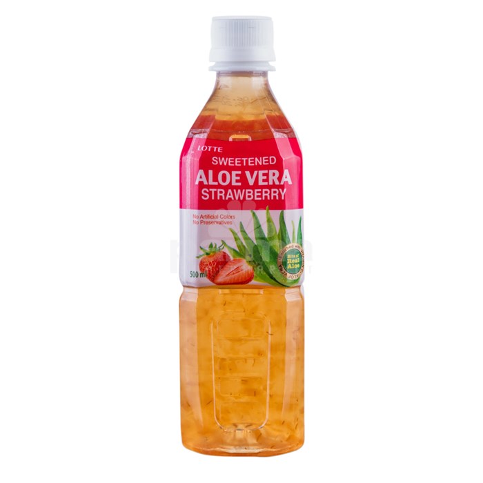 Lotte Aloe Vera Strawberry напиток алое вера клубника 500 мл 95420 - фото 36873