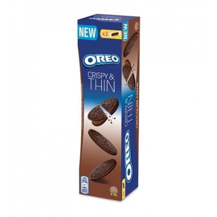 Oreo Crispy&Thin Chocolate Creame печенье шоколадное 96 гр - фото 36887