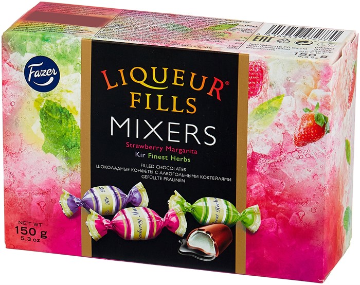 Набор конфет Fazer Liqueur Fills Mixers, темный шоколад, 150 г - фото 36888