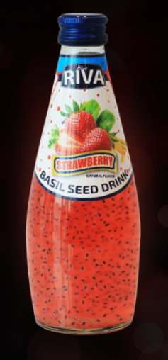 Basil Seed Drink Strawberry напиток с семенами чиа клубника 290 мл - фото 36939