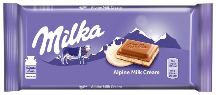 УДMilka Alpine Milk Chocolate плитки молочного шоколада 101 гр 96346 - фото 37176