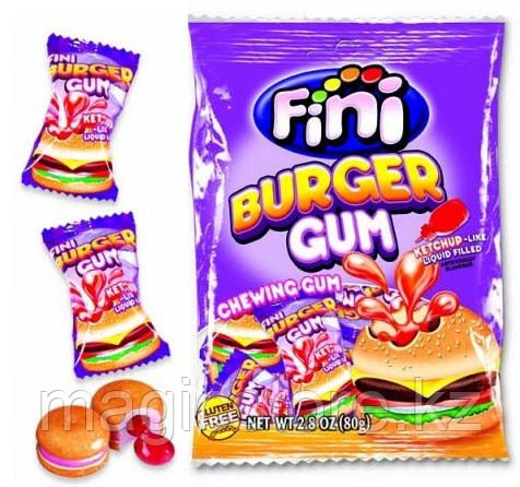FINI Burger Gum "Бургер" жеват.резинка 80 гр. - фото 37182