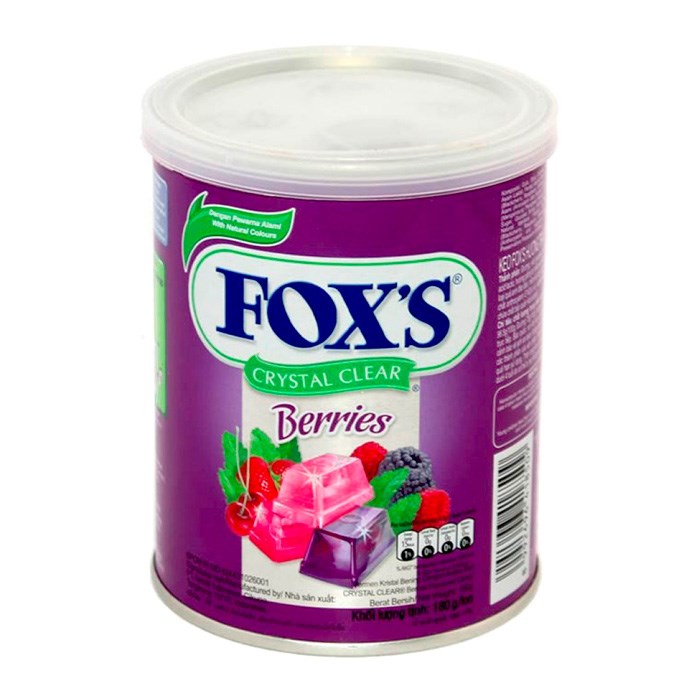 Fox's Crystal Clear Berries леденцы со вкусом ягод 180 гр 96524 - фото 37225