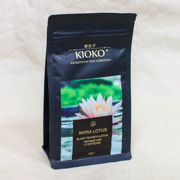 Kioko Akira Lotus Чёрный чай с лотосом 100 гр - фото 37237