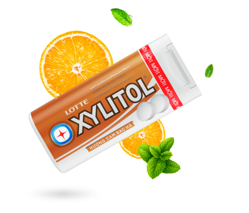 Lotte Xylitol Tablet Orange Mint жев. резинка апельсин 21 гр - фото 37297
