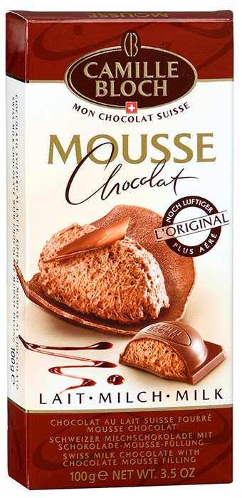 Camille Bloch Mousse Chocolat Мол.шок с начинкой из шоколадного мусса 100 гр - фото 37440