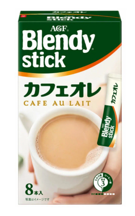 AGF BLENDY Stick Японский кофе Латте с молоком и сахаром стик 10 гр х 8 шт - фото 37460