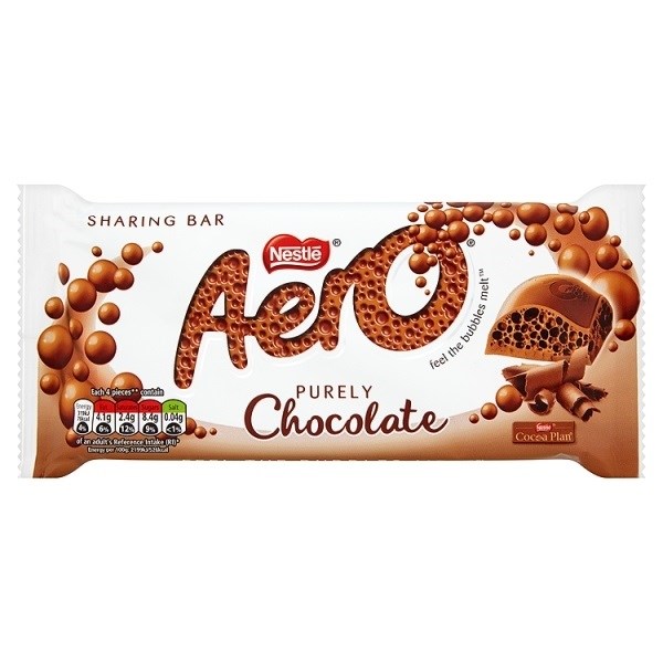 Nestle Aero Milk Chocolate плитка молочного шоколада 100 гр - фото 37541