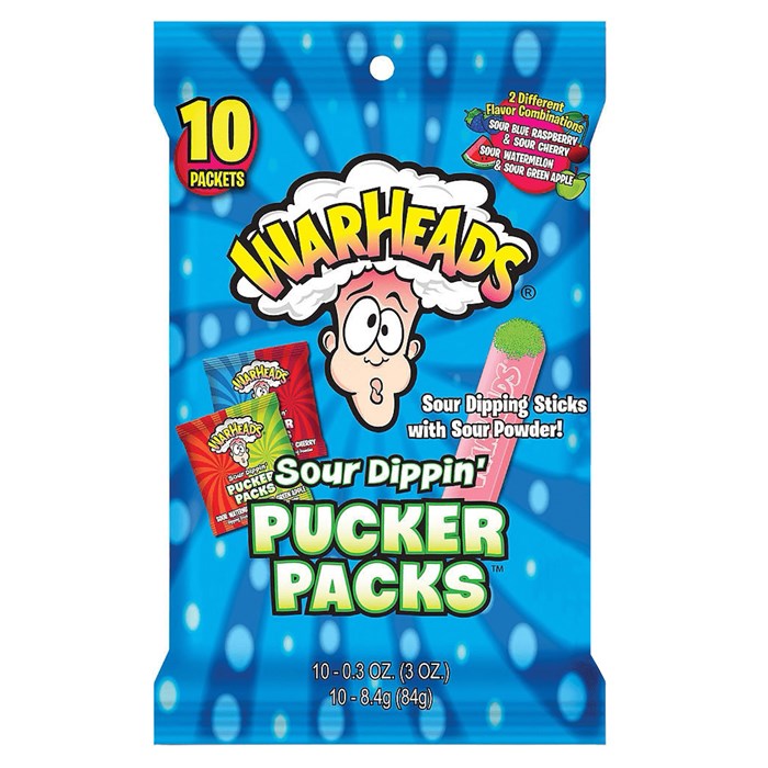 Warheads Sour Pucker Packs конфеты 84 гр - фото 37550