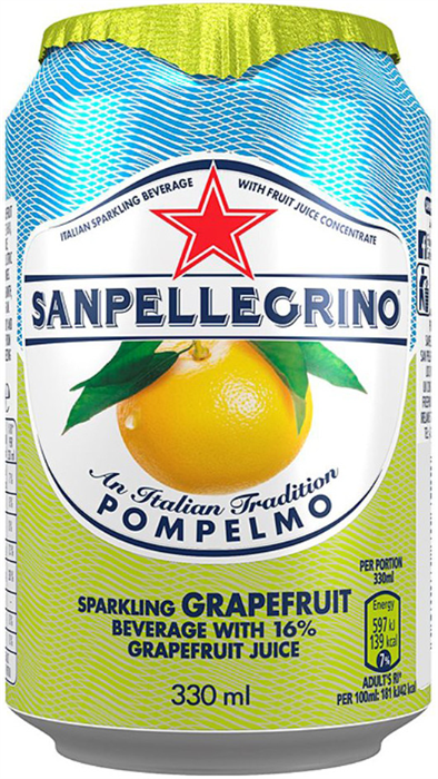 Sanpellegrino Pompelmo напиток газированный грейпфрут 330 мл - фото 37599