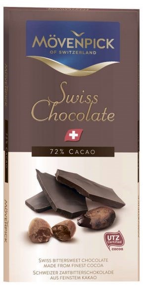 Movenpick 72% cacao горький шоколад 70 гр - фото 37634