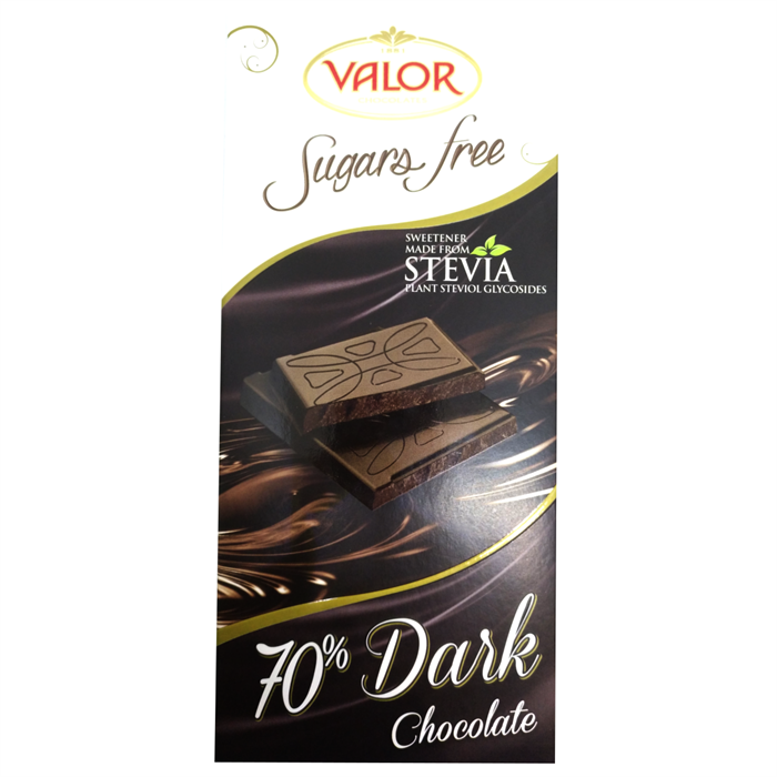 Valor шоколад без сахара горький 70% какао 100 гр - фото 37647