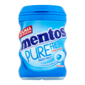 Mentos Pure Fresh жевательная резинка минт в банке 61,25 гр - фото 37801