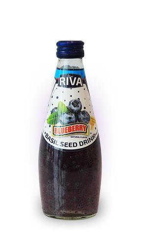 Riva Basil Seed Drink Bluebeeries Flavor напиток семена базилика с ароматом черники 290 мл - фото 37913