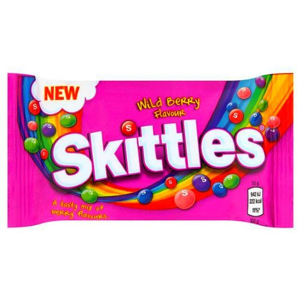 Skittles Wild Berry конфеты жевательные ягодные 45 гр - фото 37964