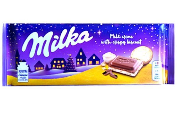 УДMilka Creme with crispy biscuit молочный шоколад ваниль и печенье 100 гр МК-00004385 - фото 37973