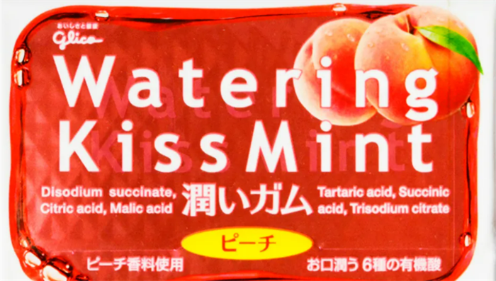 Glico watering kissmint жев. резинка со вкусом персика 17гр. - фото 38044