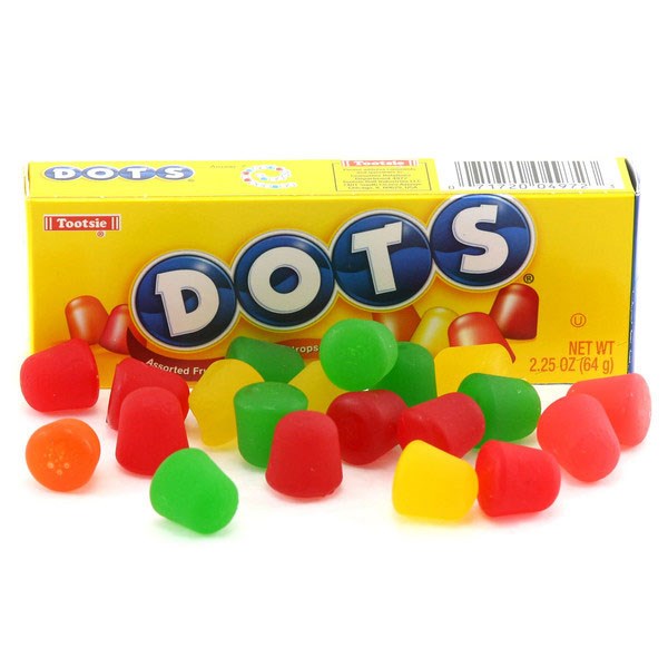 Tootsie Dots жев. конфеты со вкусом клубники, вишни, лемона, лайма, апельсина 64 гр - фото 38163