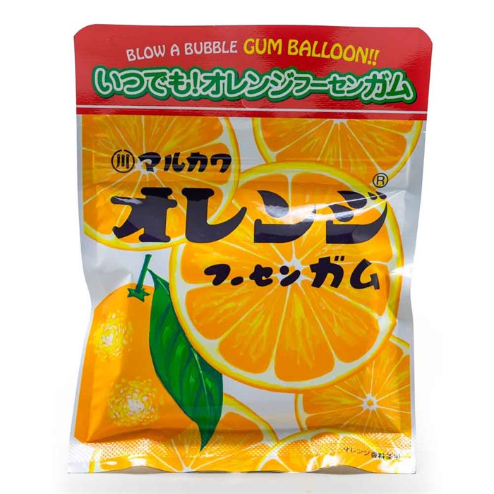Marukawa Orange жев.резинка со вкусом апельсина пакет 47 гр - фото 38178