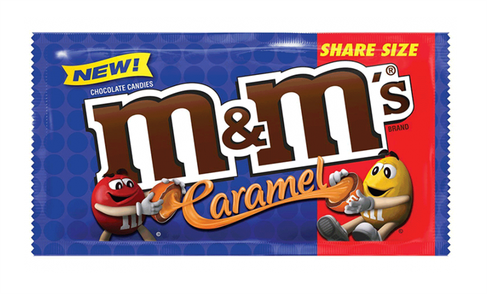 M&М's Caramel шоколадное драже с карамелью 80,2 гр - фото 38189
